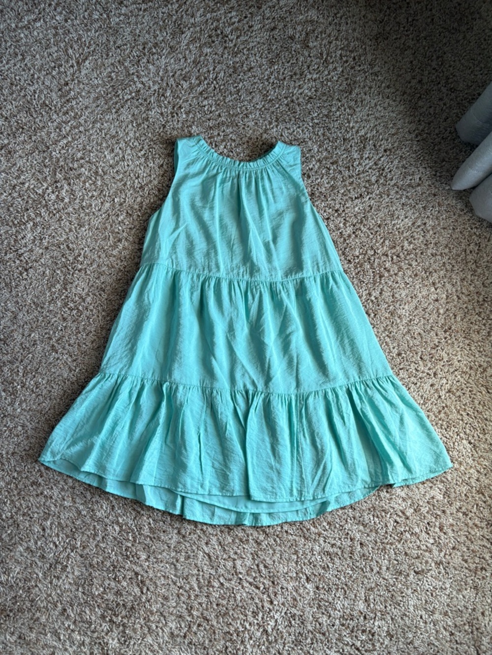 LOFT Mint Tiered Sleeveless Dress